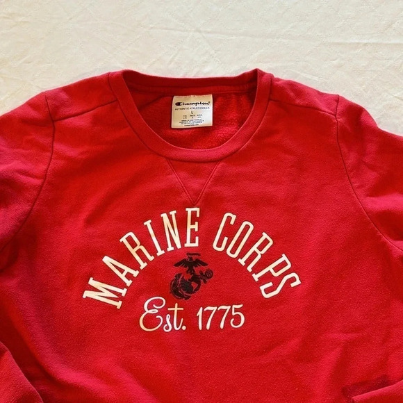 Champion Marine Crops Crewneck sweatshirt large EUC - Picture 2 of 4